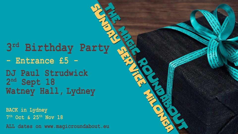 Sunday Service Flyer 3rd Birthday Party 2nd September 2018.