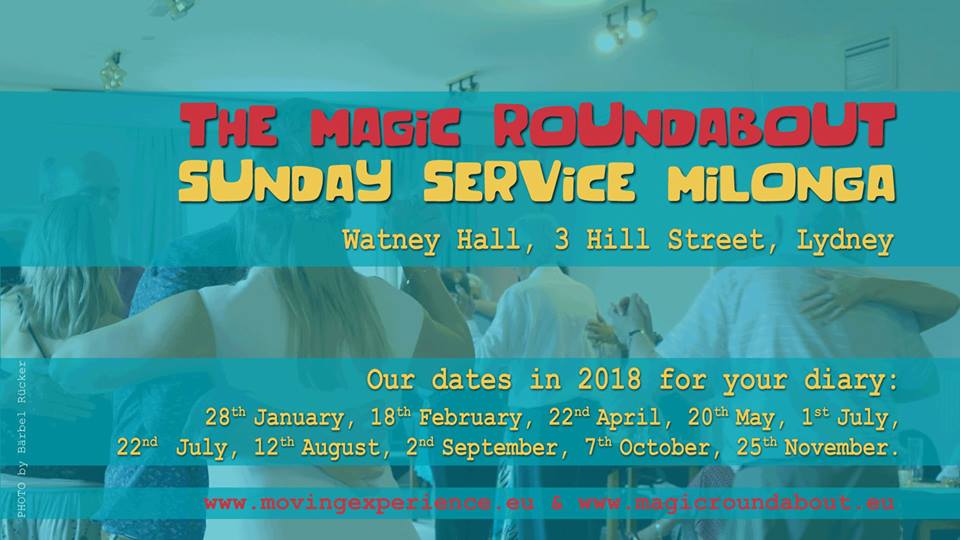 Magic Roundabout Sunday Service flyer 2018 dates.